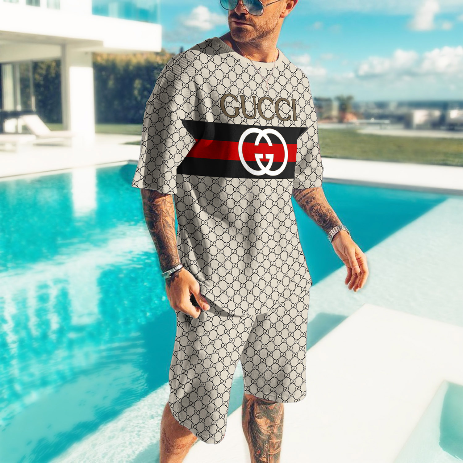 COMBO LUXURY T-SHIRT + SHORT –3D-2025 SKT-TX-RDG00230562