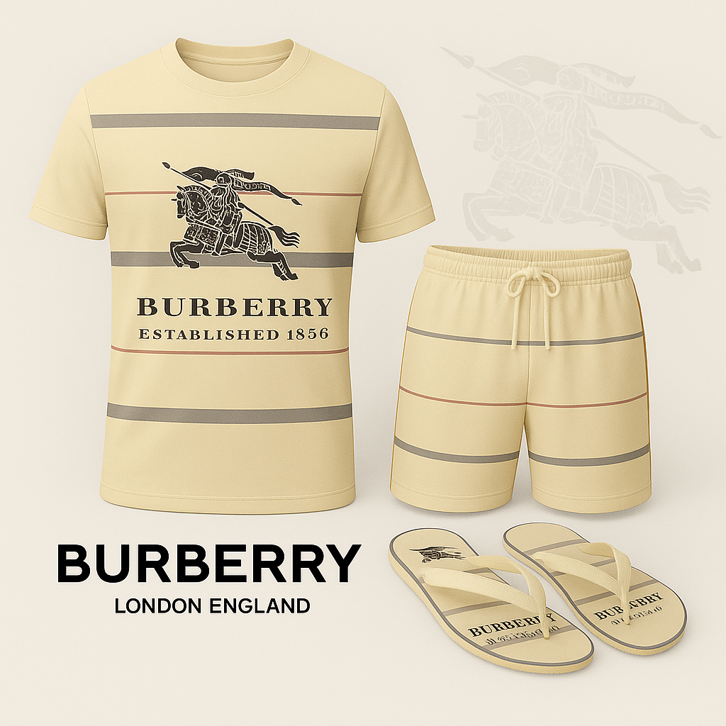 COMBO LUXURY T-SHIRT + SHORT + Flip Flop-2025 LX-TSSD202503