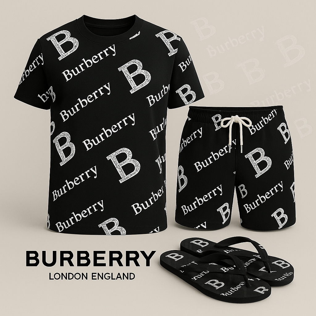 COMBO LUXURY T-SHIRT + SHORT + Flip Flop-2025 LX-TSSD2025035