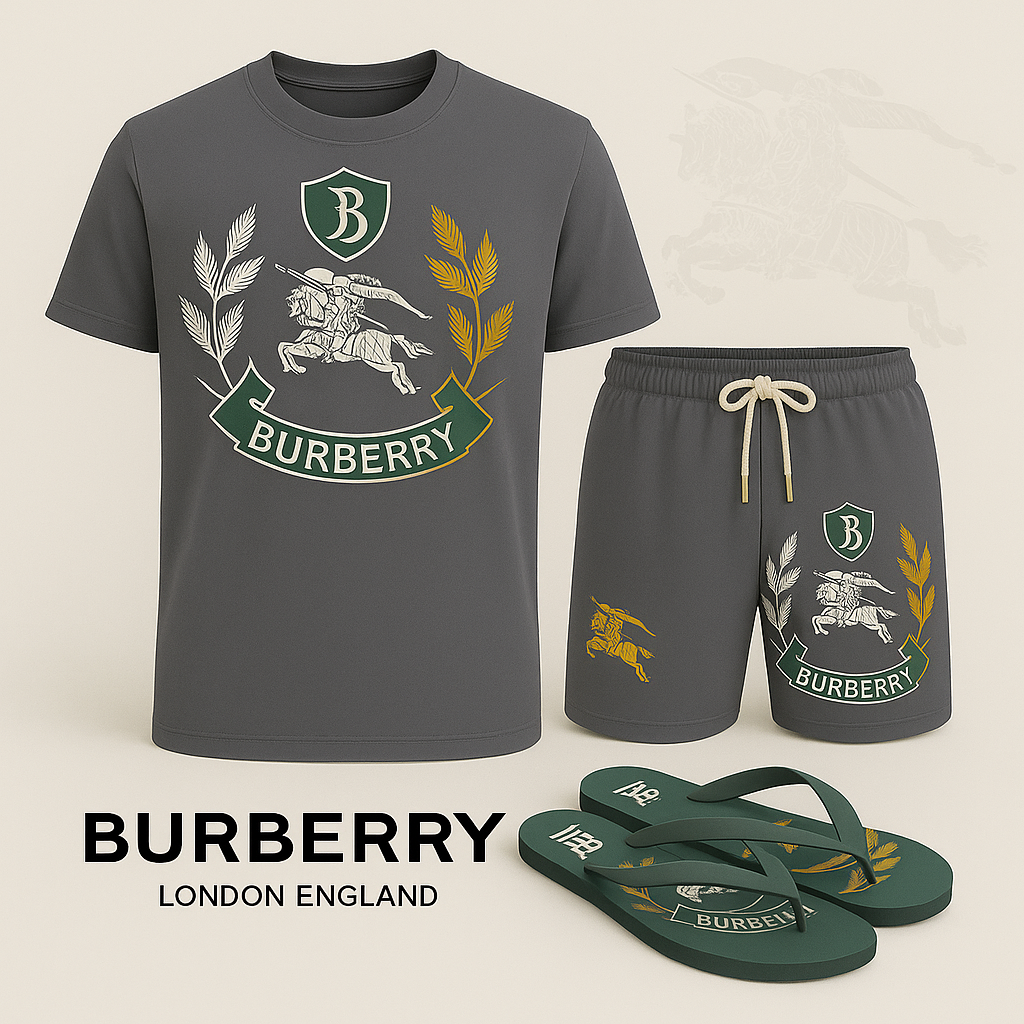 COMBO LUXURY T-SHIRT + SHORT + Flip Flop-2025 LX-TSSD2025037