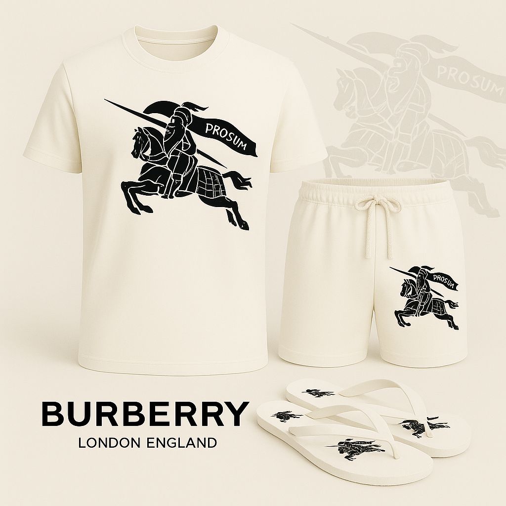 COMBO LUXURY T-SHIRT + SHORT + Flip Flop-2025 LX-TSSD2025038