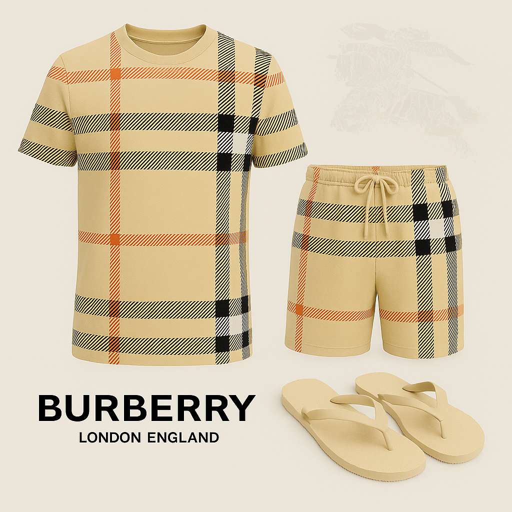 COMBO LUXURY T-SHIRT + SHORT + Flip Flop-2025 LX-TSSD2025044