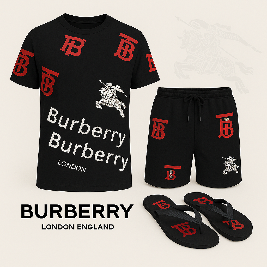 COMBO LUXURY T-SHIRT + SHORT + Flip Flop-2025 LX-TSSD2025048