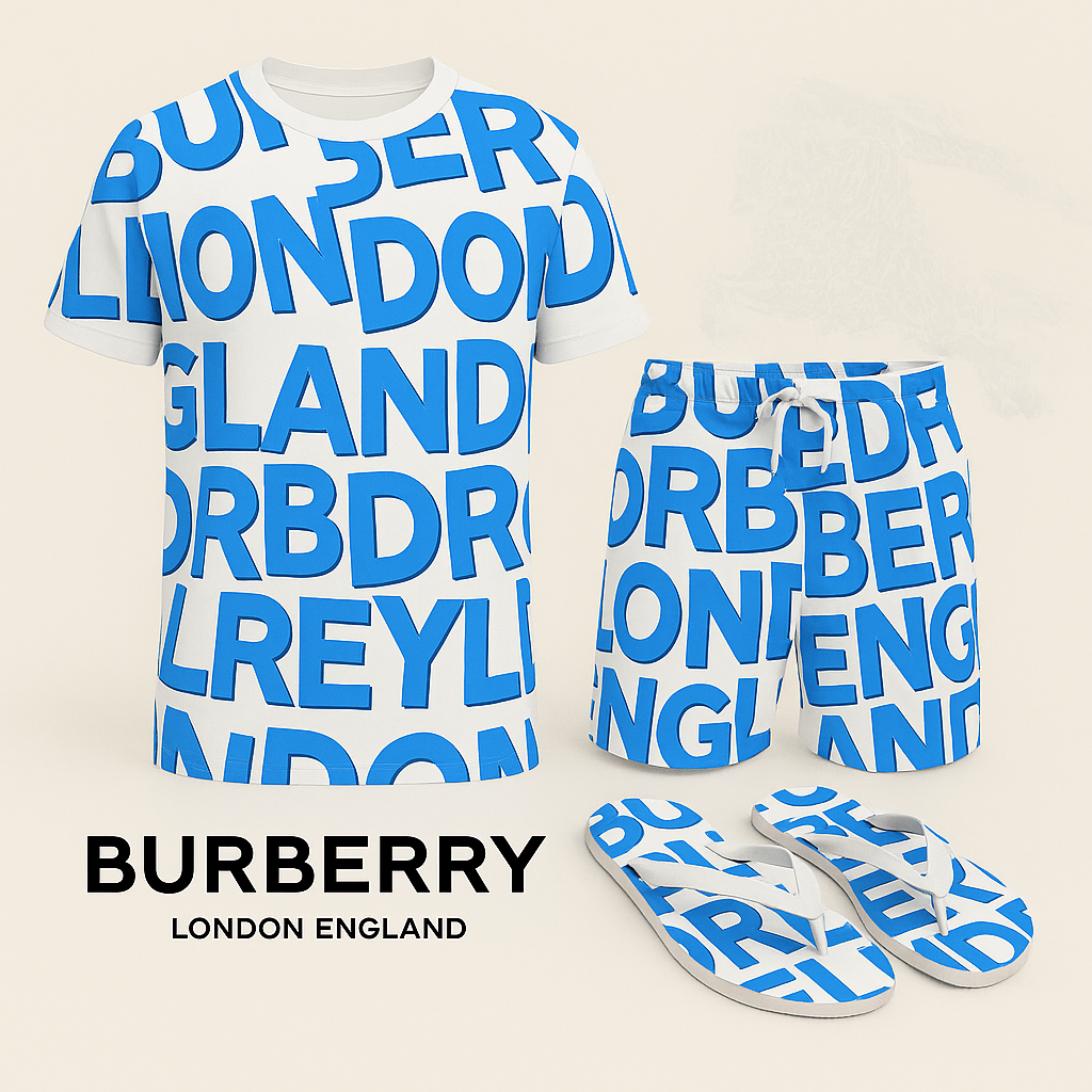 COMBO LUXURY T-SHIRT + SHORT + Flip Flop-2025 LX-TSSD2025049