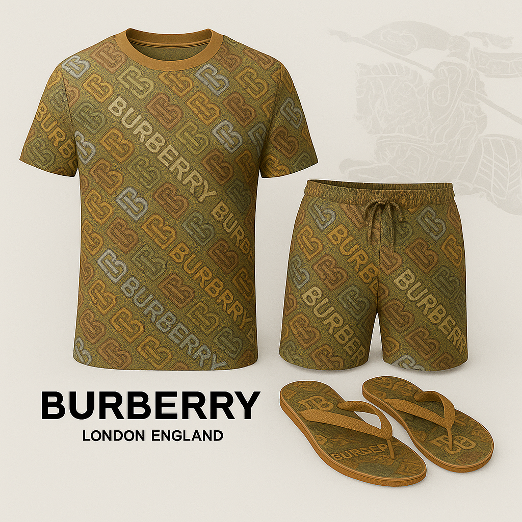 COMBO LUXURY T-SHIRT + SHORT + Flip Flop-2025 LX-TSSD202505