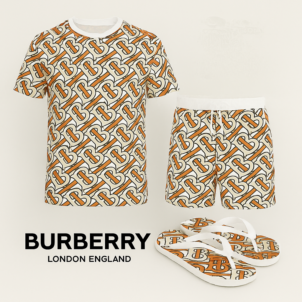 COMBO LUXURY T-SHIRT + SHORT + Flip Flop-2025 LX-TSSD202506