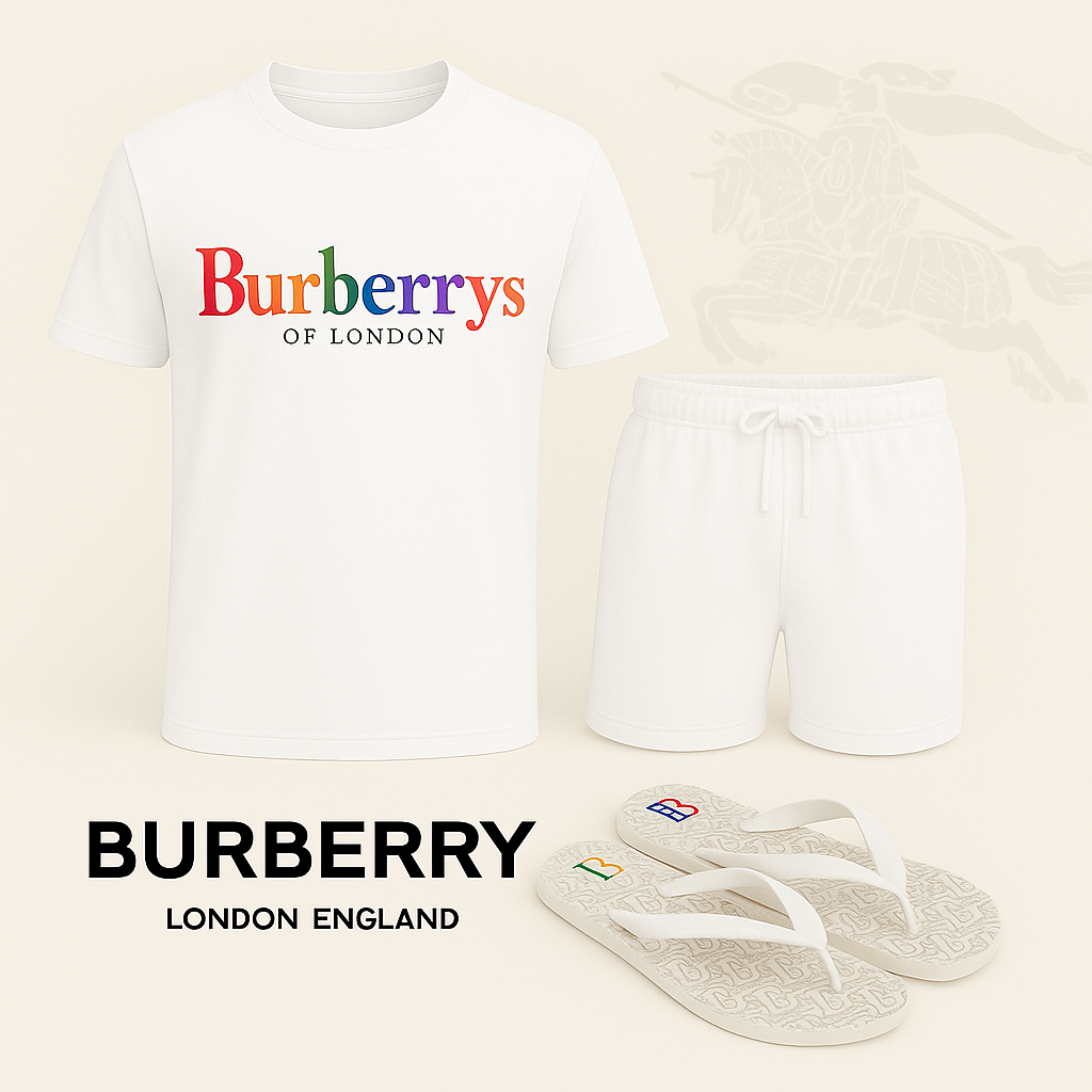 COMBO LUXURY T-SHIRT + SHORT + Flip Flop-2025 LX-TSSD2025062