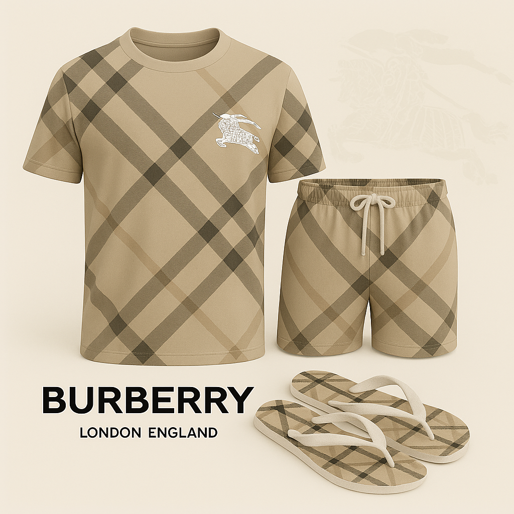 COMBO LUXURY T-SHIRT + SHORT + Flip Flop-2025 LX-TSSD2025063