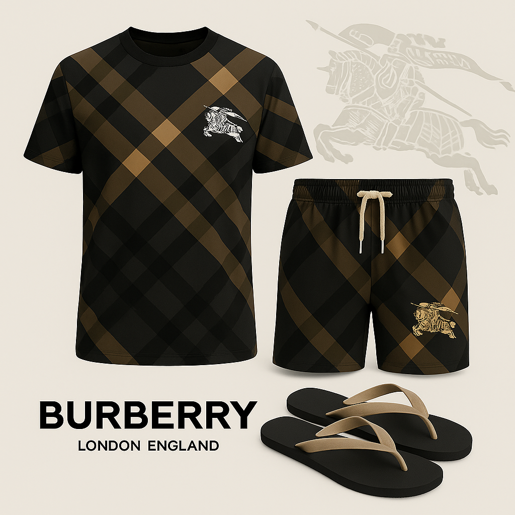COMBO LUXURY T-SHIRT + SHORT + Flip Flop-2025 LX-TSSD2025064