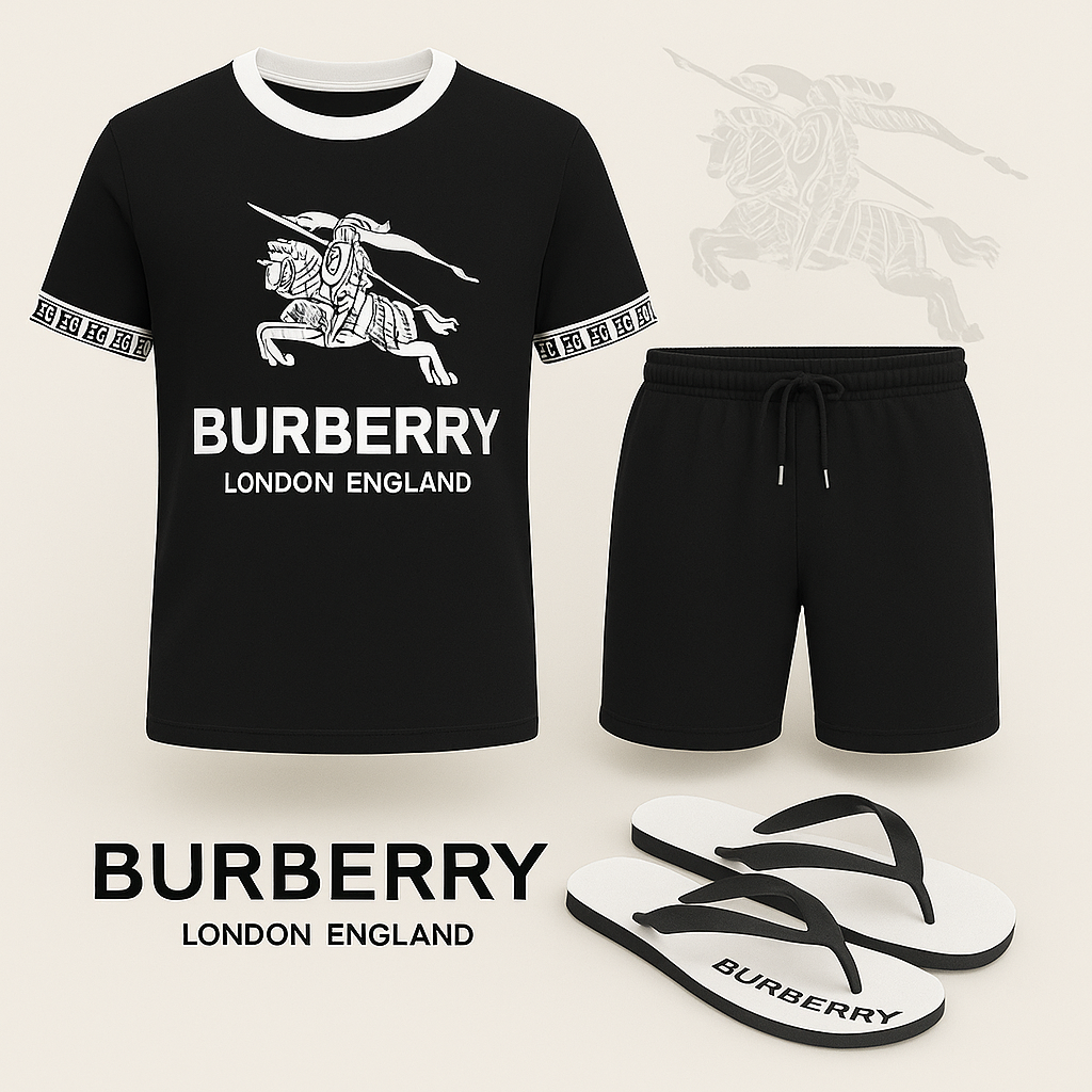 COMBO LUXURY T-SHIRT + SHORT + Flip Flop-2025 LX-TSSD2025072