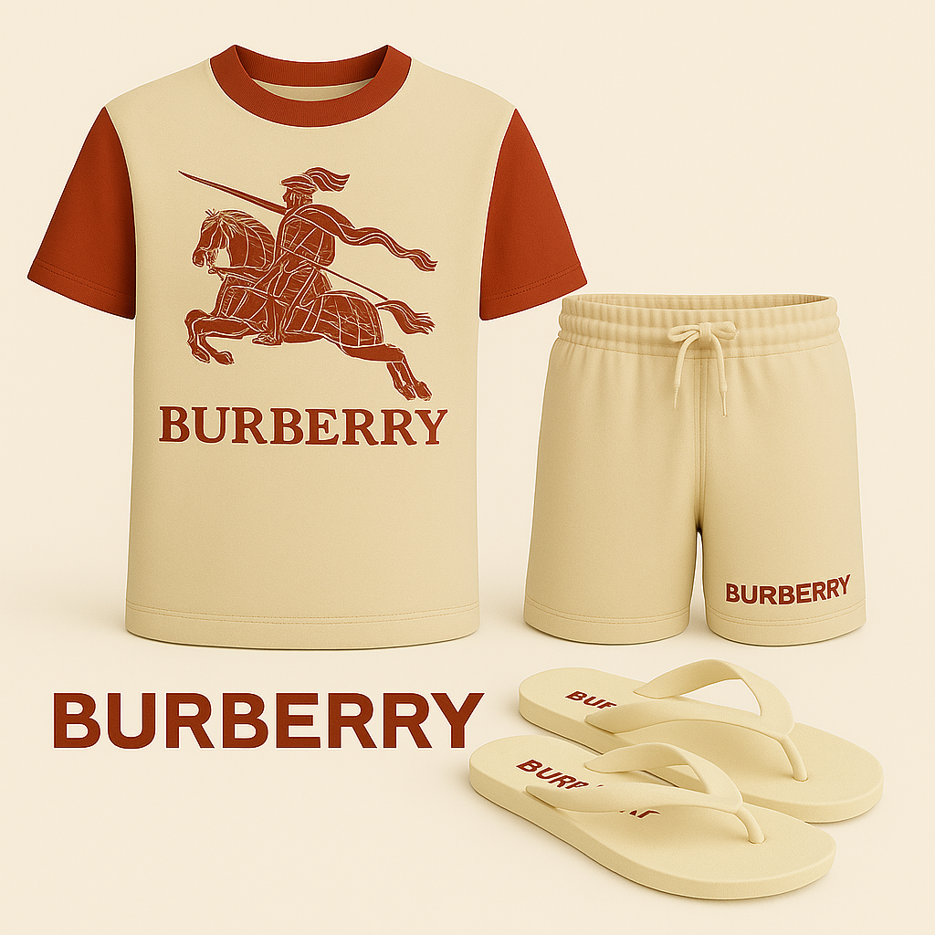 COMBO LUXURY T-SHIRT + SHORT + Flip Flop-2025 LX-TSSD2025073