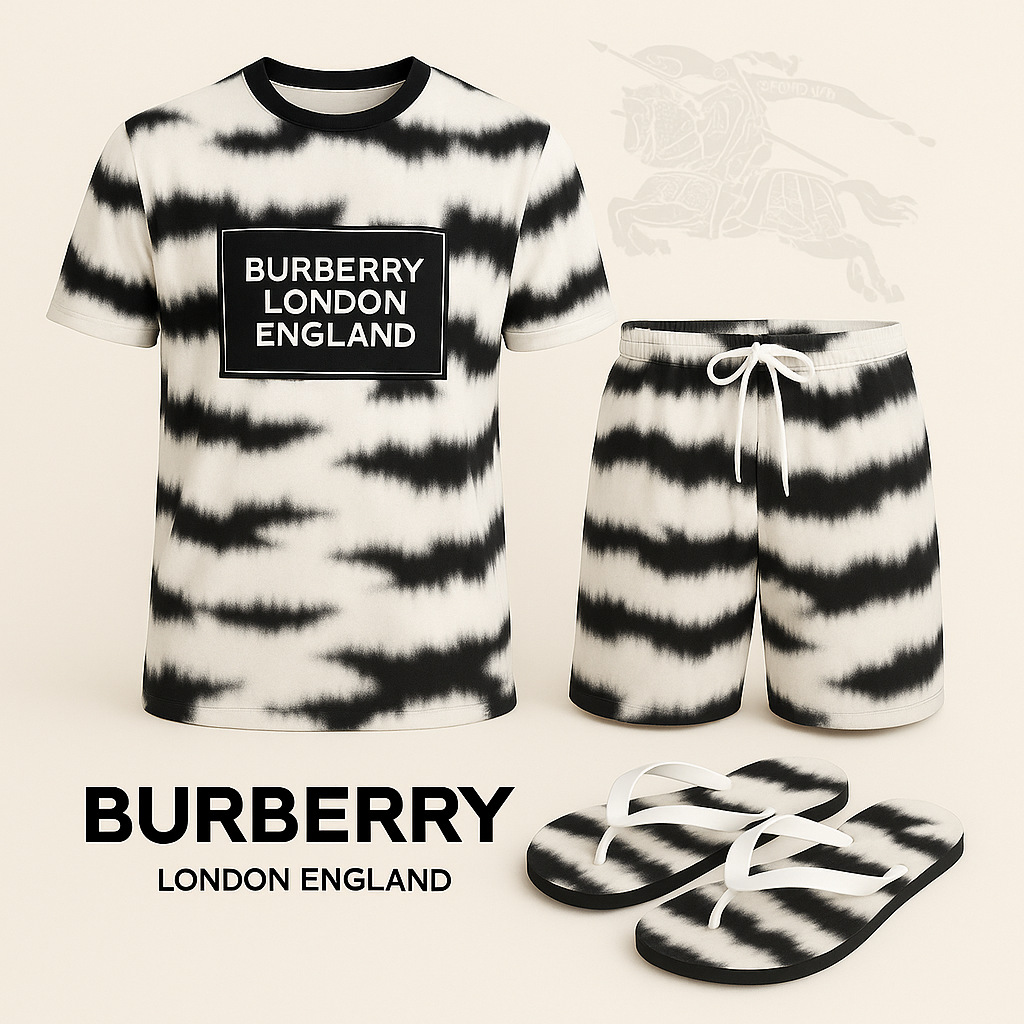 COMBO LUXURY T-SHIRT + SHORT + Flip Flop-2025 LX-TSSD2025079