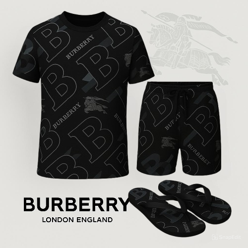 COMBO LUXURY T-SHIRT + SHORT + Flip Flop-2025 LX-TSSD2025080