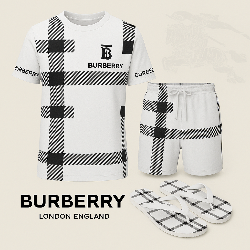 COMBO LUXURY T-SHIRT + SHORT + Flip Flop-2025 LX-TSSD2025081