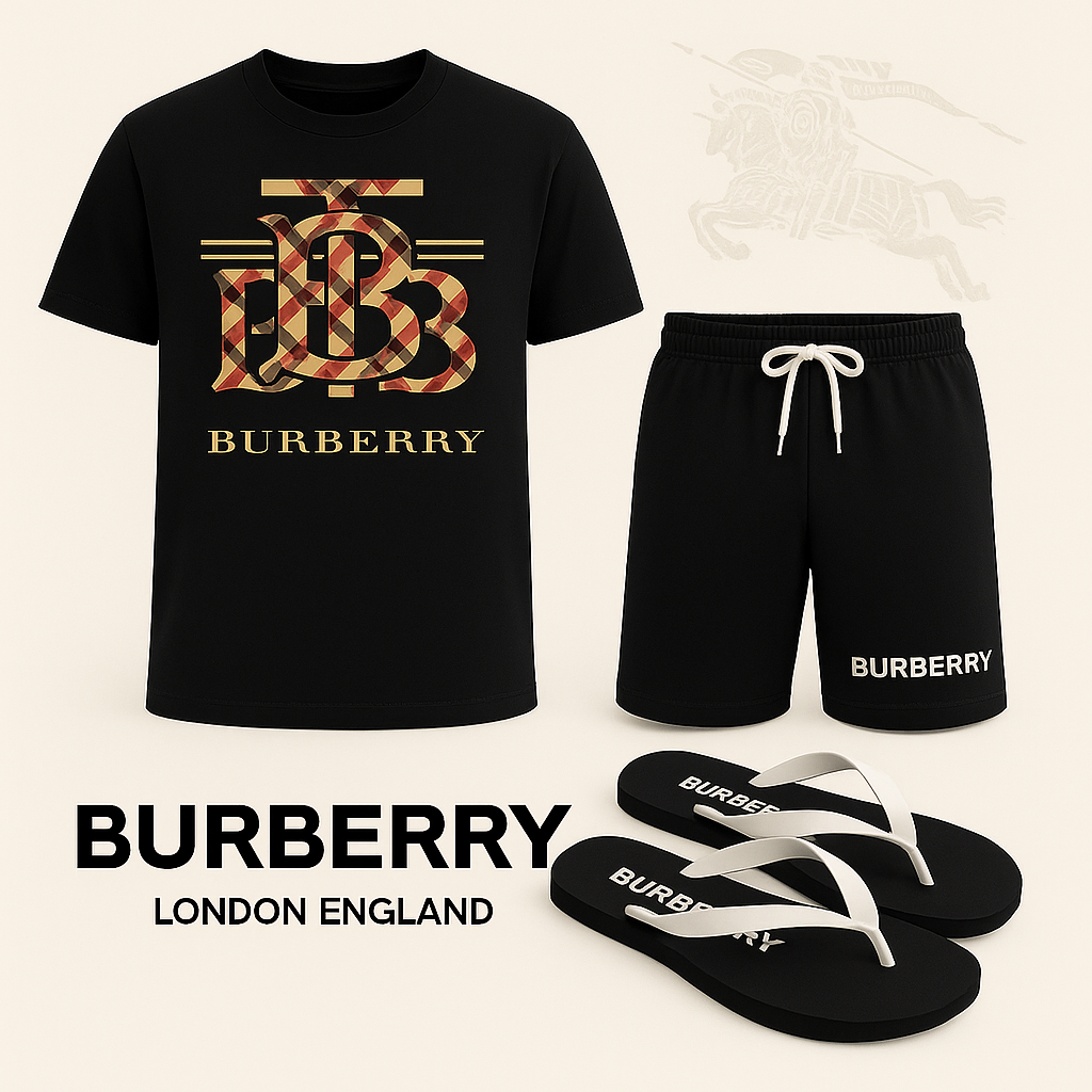 COMBO LUXURY T-SHIRT + SHORT + Flip Flop-2025 LX-TSSD2025083