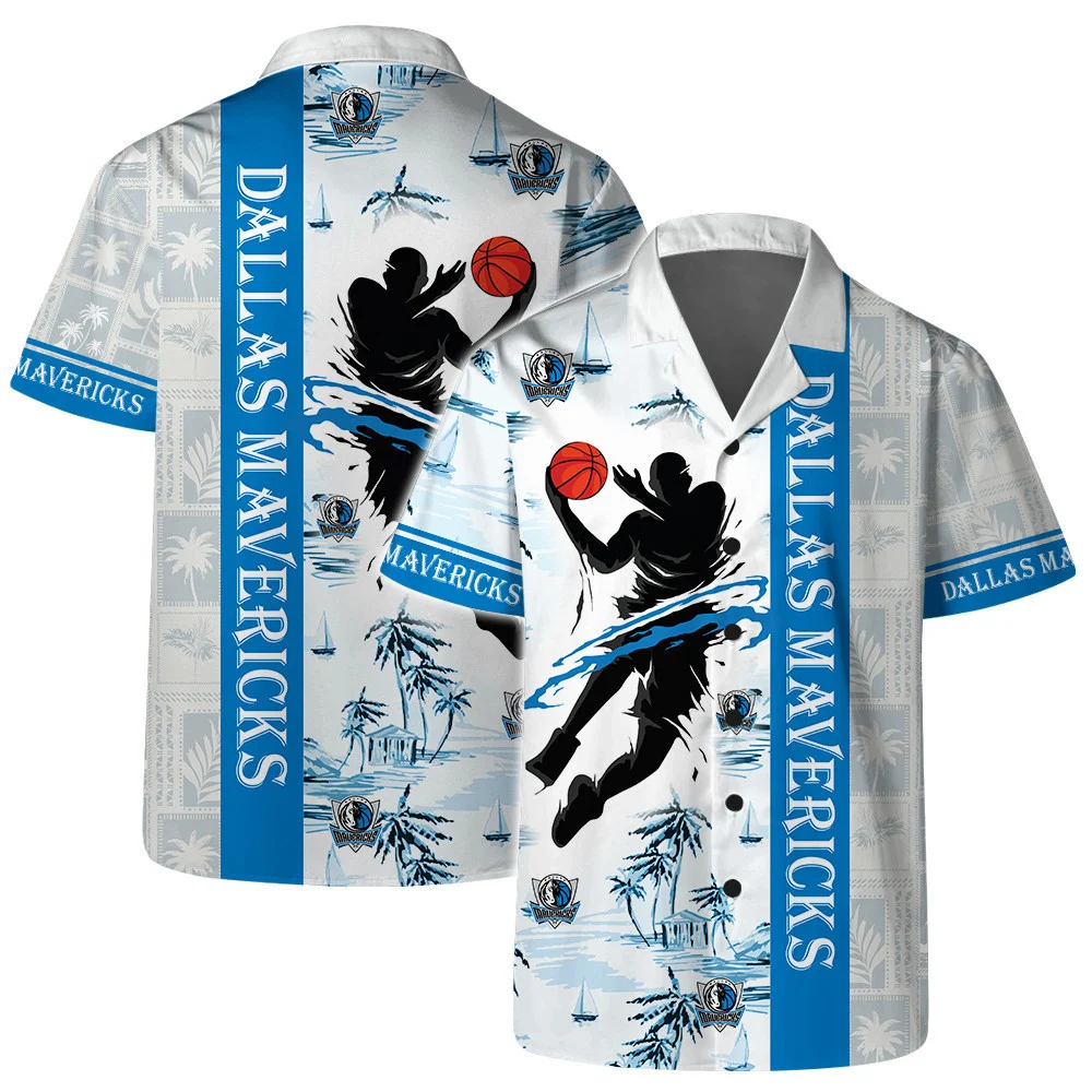 Dallas Mavericks Coastal Hoops Hawaiian Shirt – TeeAloha