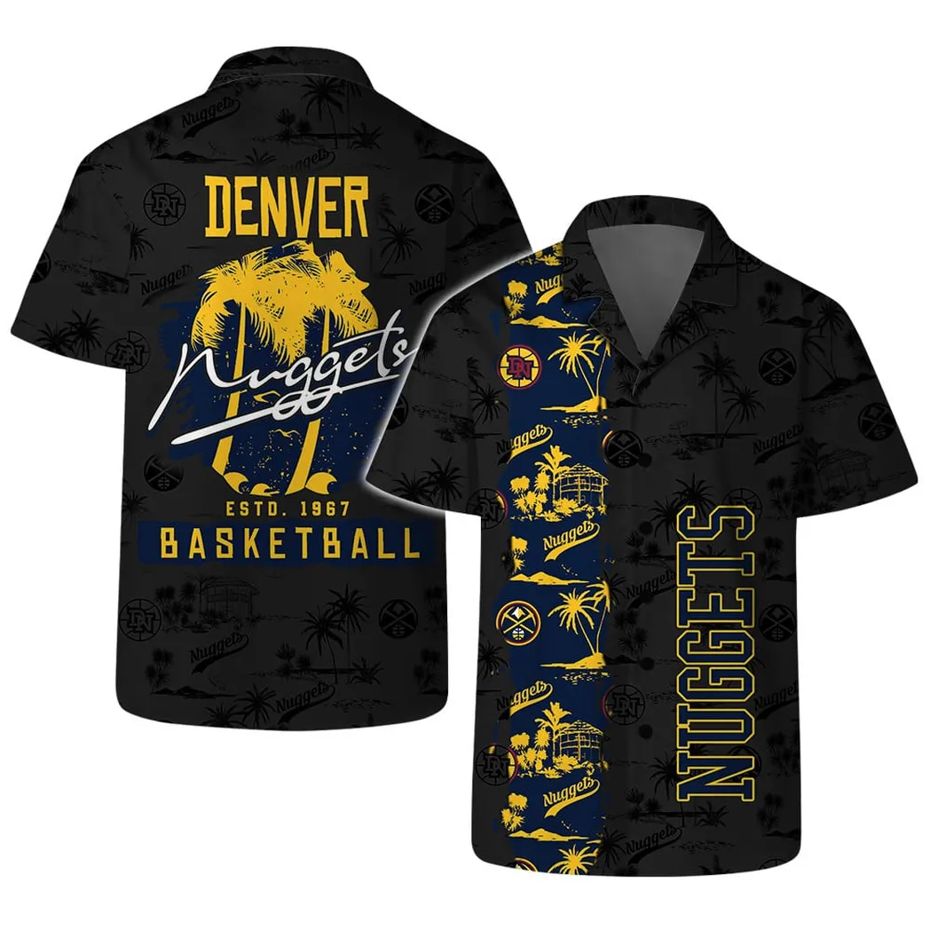 Denver Nuggets Retro Sunset Palm Hawaiian Shirt – TeeAloha