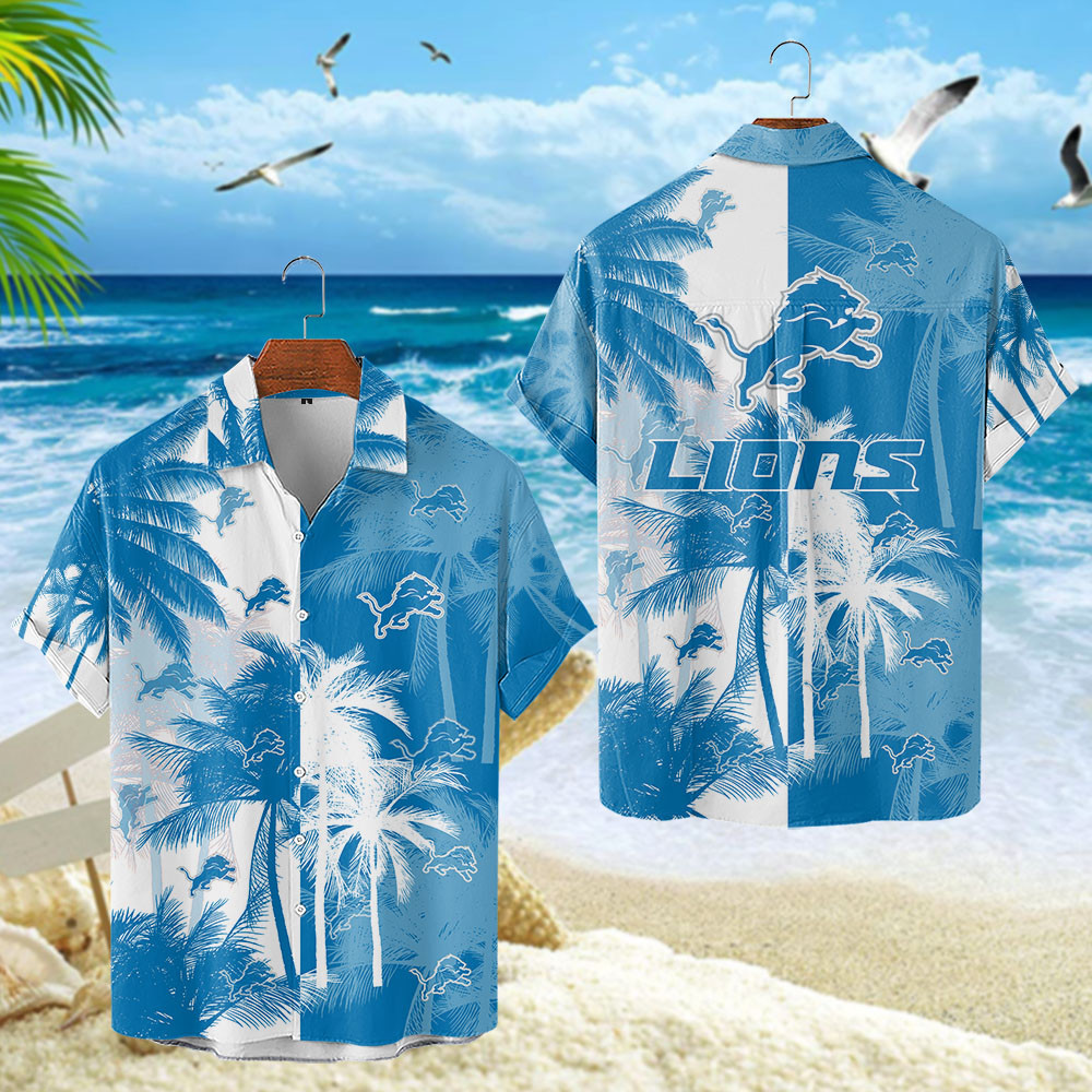 Detroit Lions Tropical Waves Hawaiian Shirt – TeeAloha