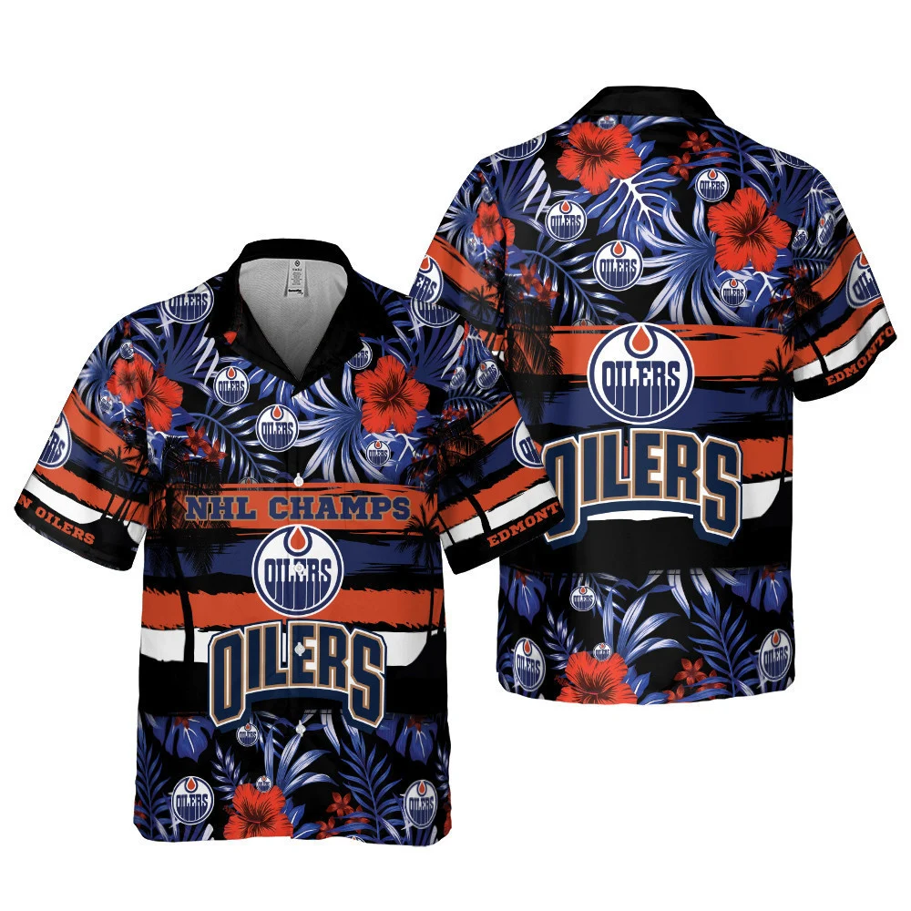 Edmonton Oilers Champions Paradise Hawaiian Shirt – TeeAloha