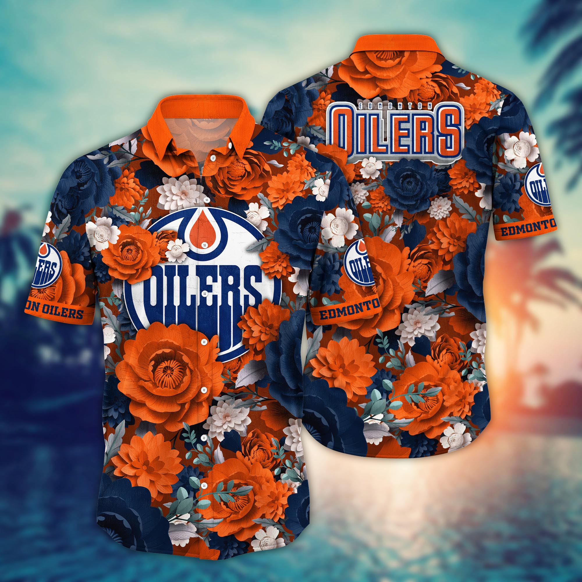 Edmonton Oilers Floral Passion Hawaiian Shirt – TeeAloha