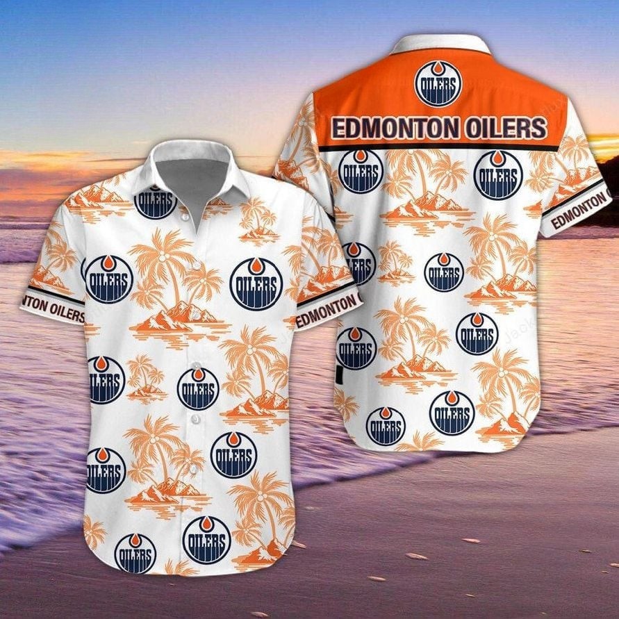 Edmonton Oilers Tropical Sunset Hawaiian Shirt – TeeAloha