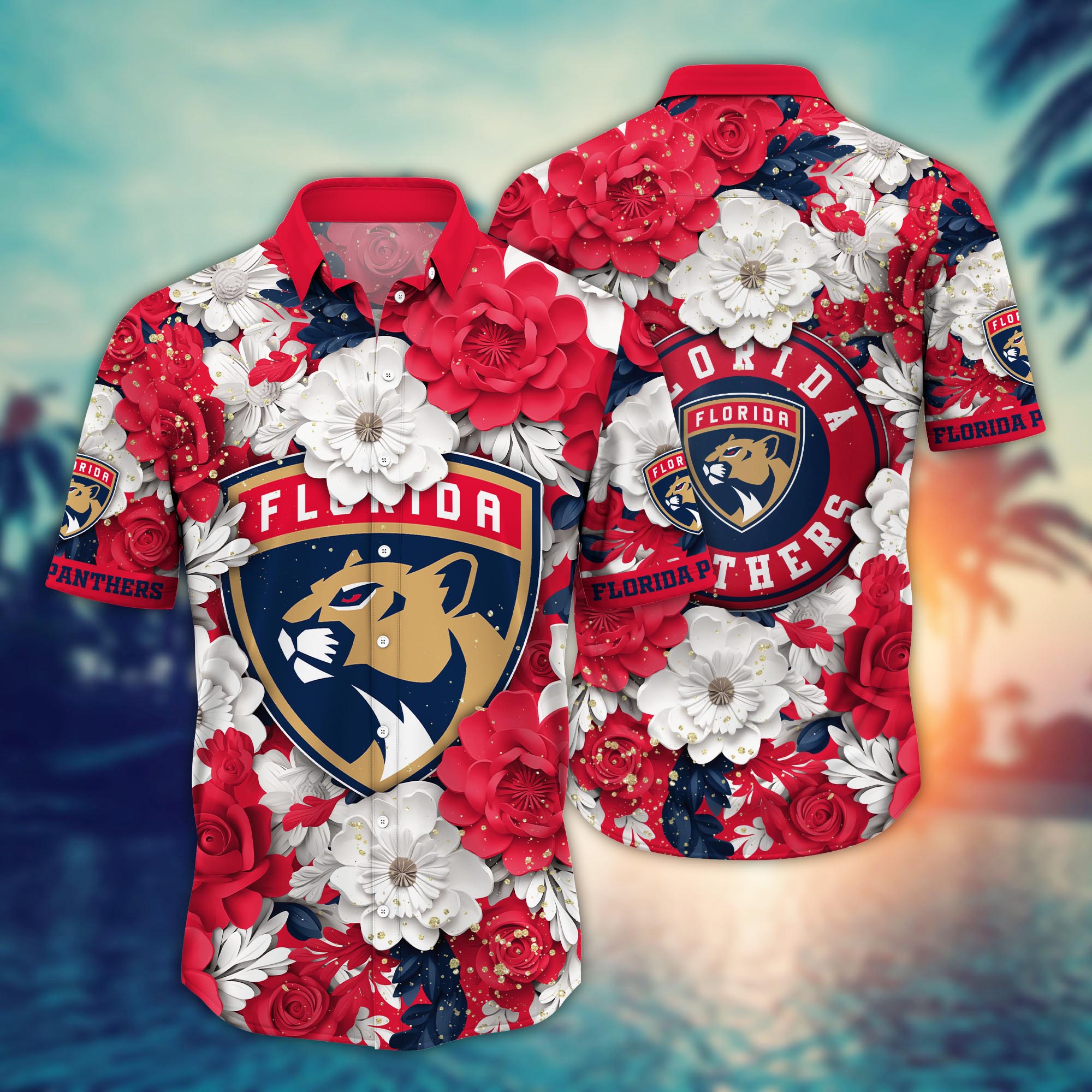 Florida Panthers Floral Majesty Hawaiian Shirt – TeeAloha