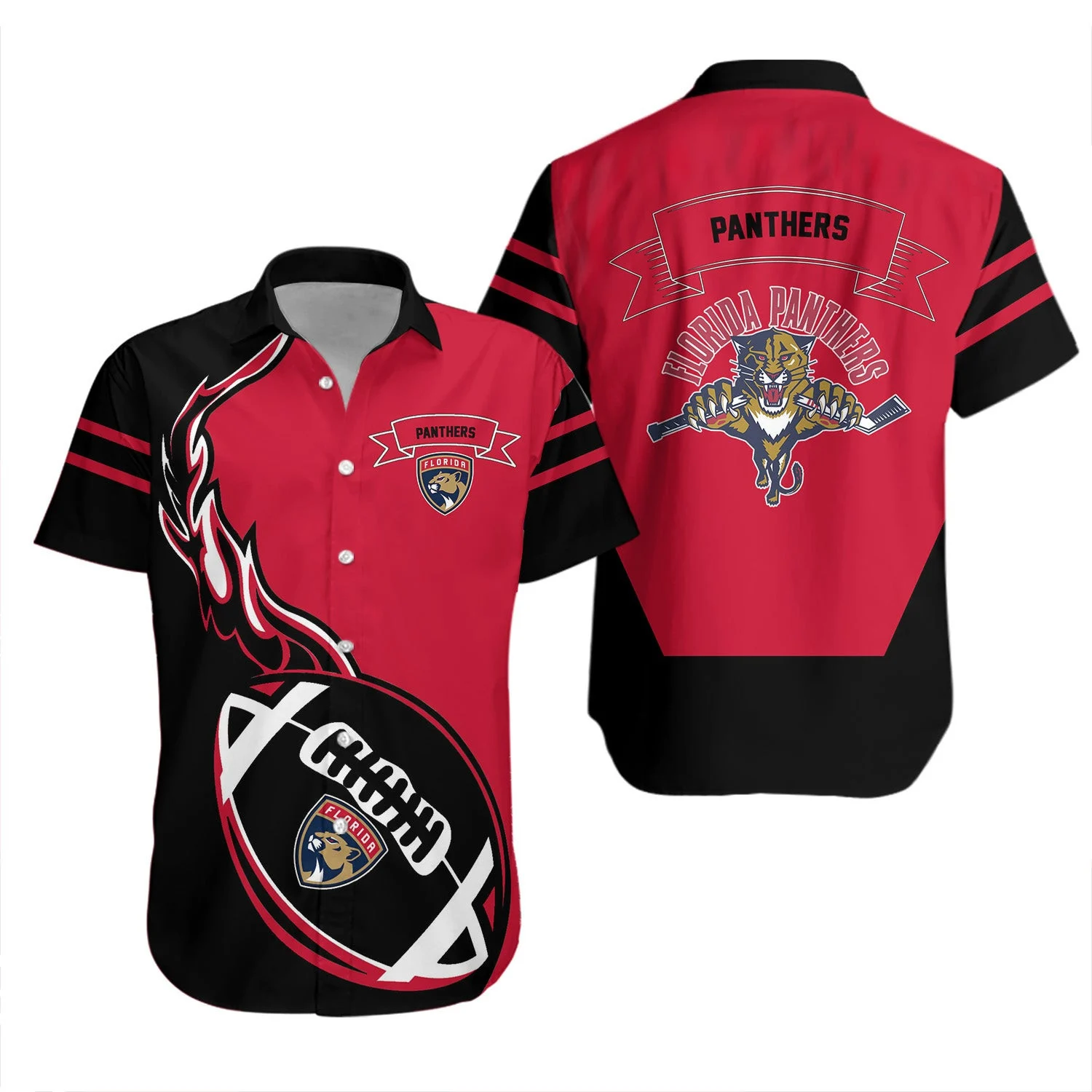 Florida Panthers Football Flame Hawaiian Shirt – TeeAloha