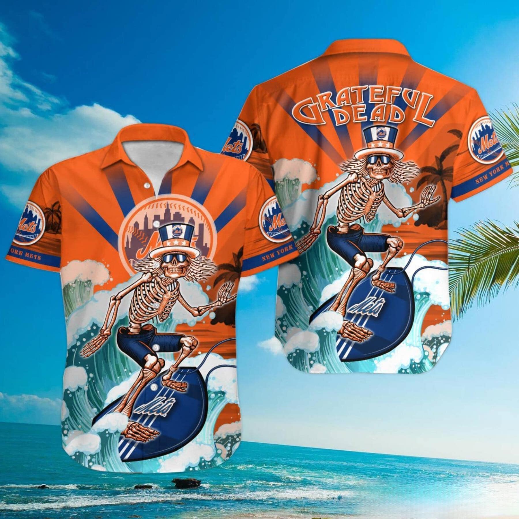 Grateful Dead New York Mets Hawaiian Shirt – TeeAloha