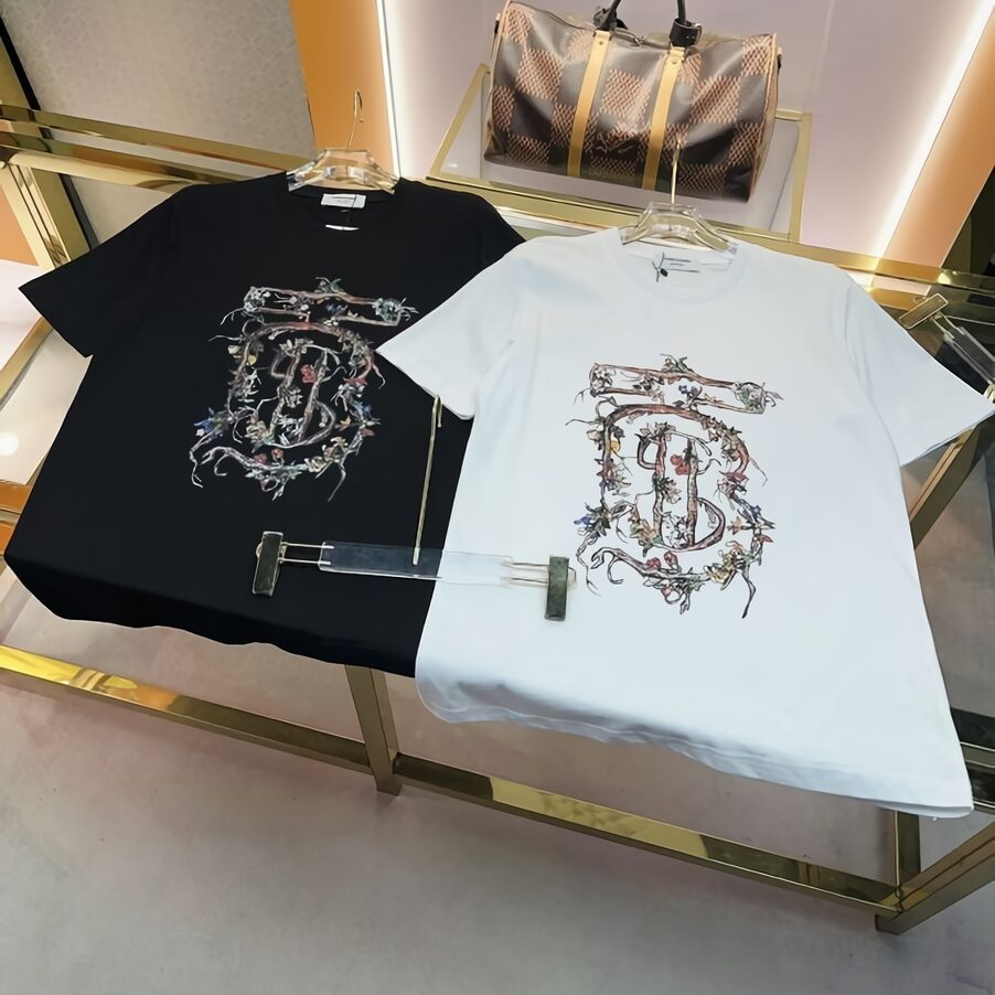 High Quality Luxury Brand Unisex T-Shirt 100% Cotton Hot Gift PEA345905