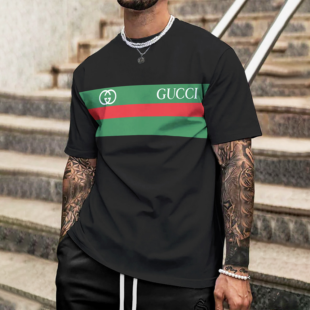 High Quality Luxury Brand Unisex T-Shirt 100% Cotton Hot Gift PEA12072403 High Quality Printed Men’s 3D T-Shirt-HP240628016