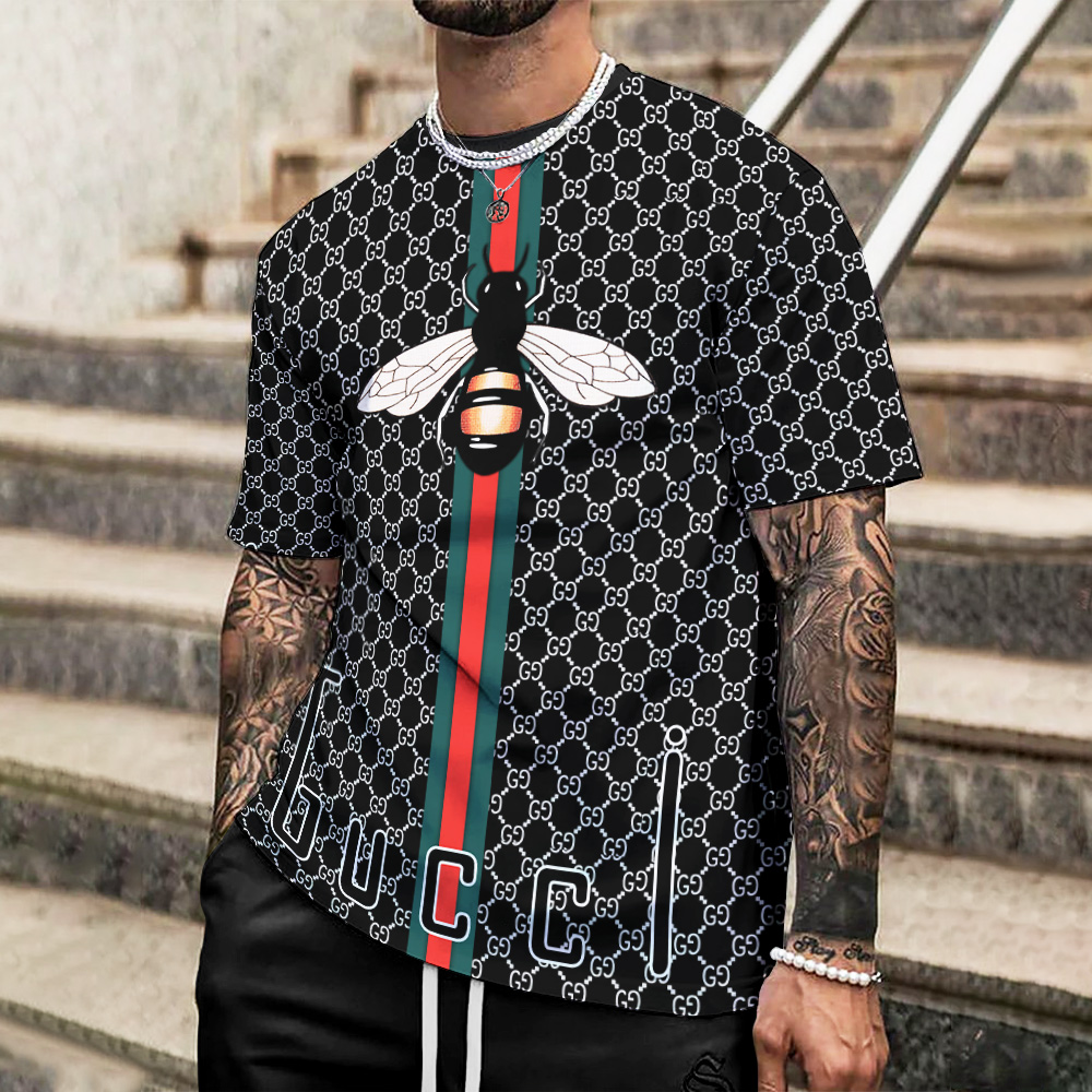 High Quality Luxury Brand Unisex T-Shirt 100% Cotton Hot Gift PEA12072403 High Quality Printed Men’s 3D T-Shirt-HP240628018