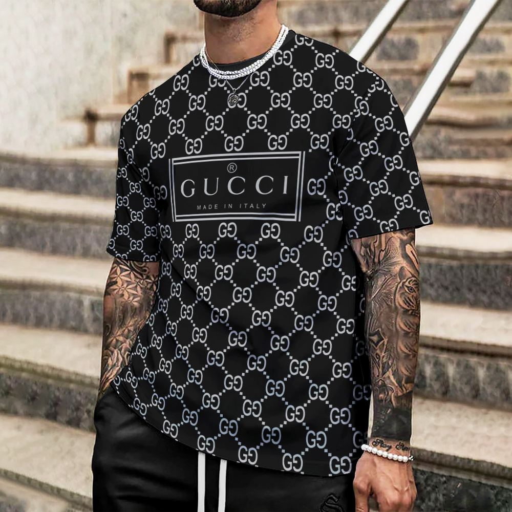 High Quality Luxury Brand Unisex T-Shirt 100% Cotton Hot Gift PEA31932 High Quality Printed Men’s 3D T-Shirt-HP240628019