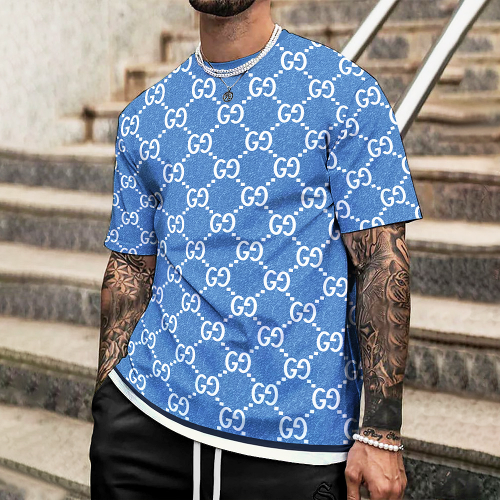 High Quality Luxury Brand Unisex T-Shirt 100% Cotton Hot Gift PEA12072403 High Quality Printed Men’s 3D T-Shirt-HP240628024