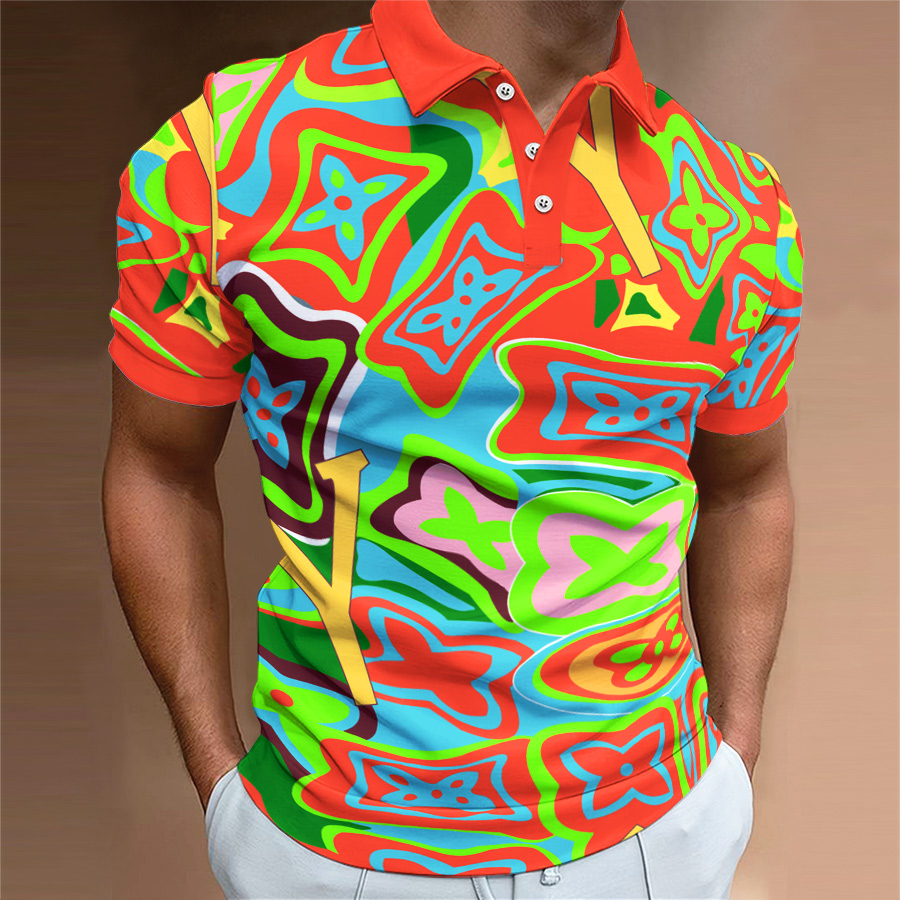 High Quality Printed Men’s Polo-Shirt-HP2406220038