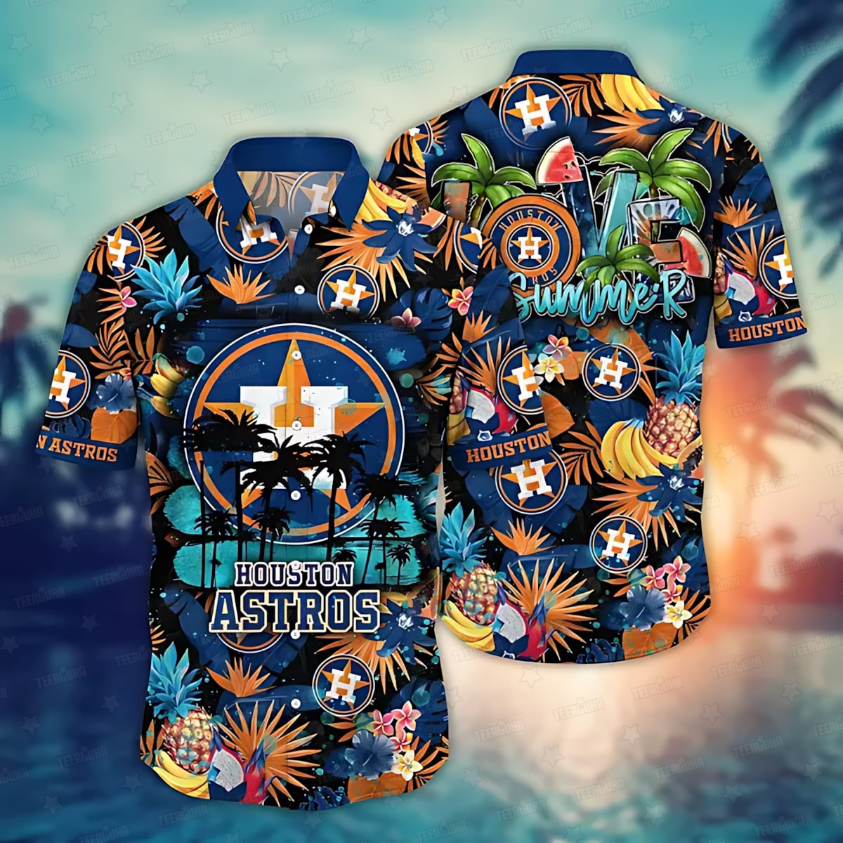 Houston Astros Tropical Paradise Hawaiian Shirt – TeeAloha