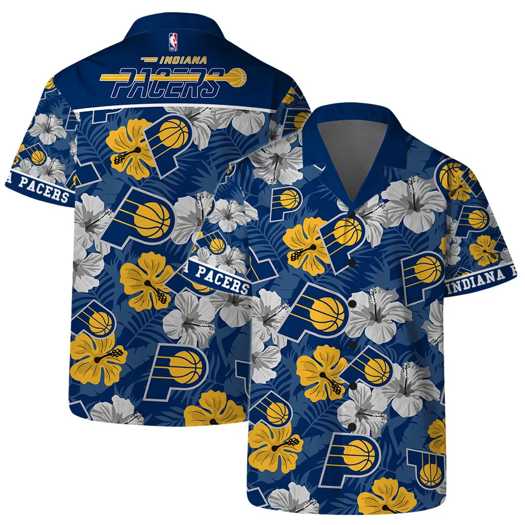Indiana Pacers Hibiscus Bloom Hawaiian Shirt – TeeAloha