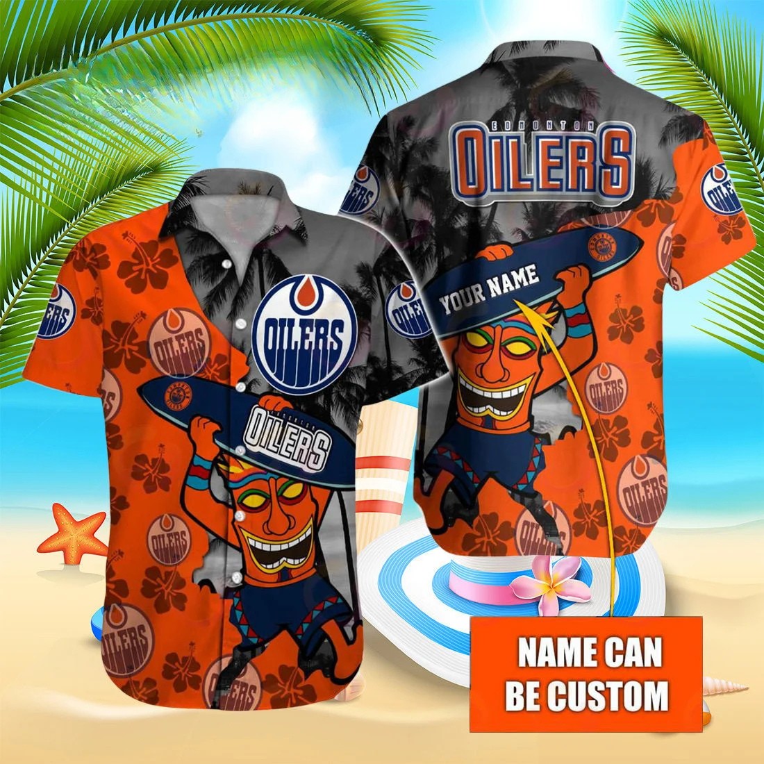 Island Vibes Edmonton Oilers Custom Hawaiian Shirt – TeeAloha