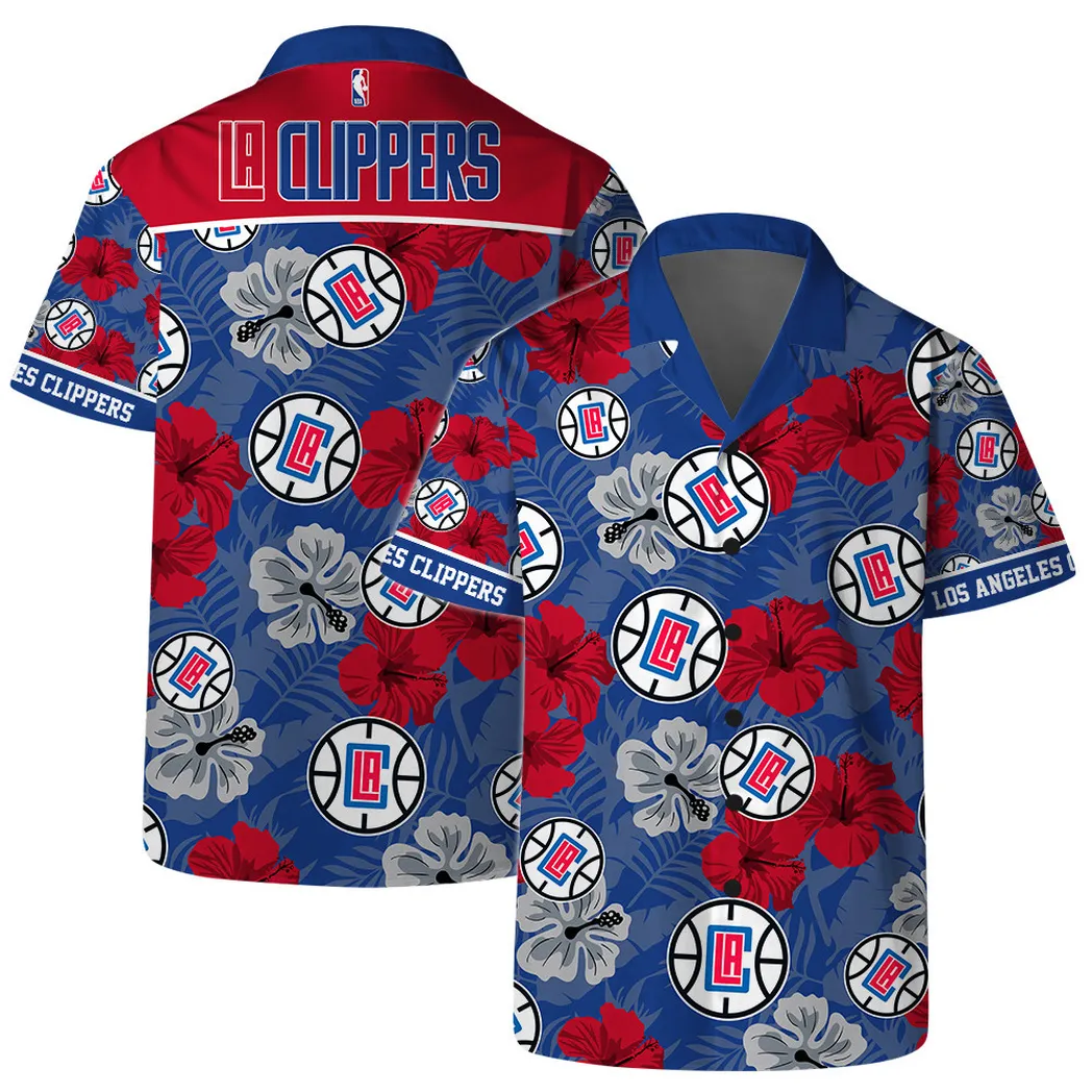 LA Clippers Hibiscus Vibes Hawaiian Shirt – TeeAloha