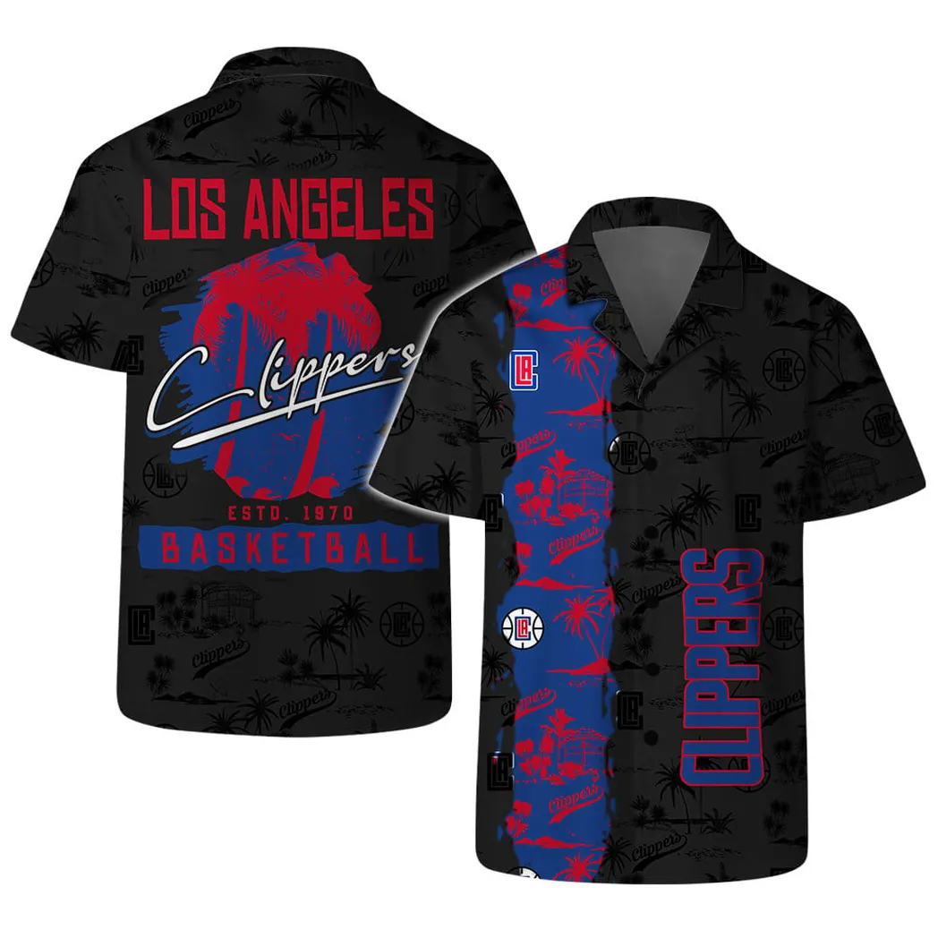 LA Clippers Sunset Beach Hawaiian Shirt – TeeAloha