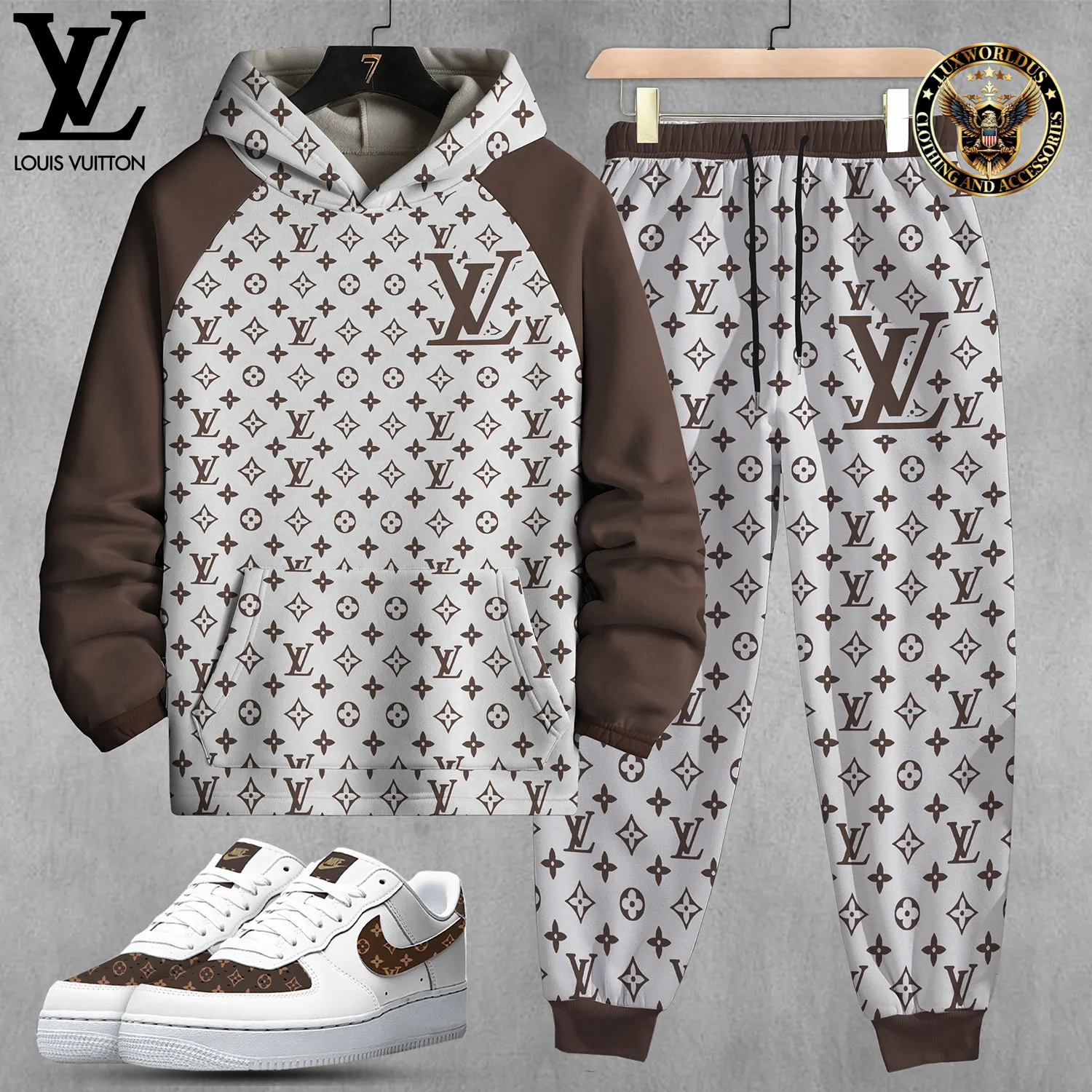 Limited Edition Set Hoodie & Pants Match AF1 Sneaker LUX-AF+CK+F40-000KDR1KSVX