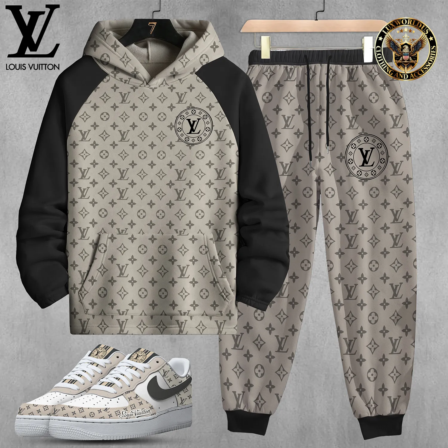 Limited Edition Set Hoodie & Pants Match AF1 Sneaker LUX-AF+CK+F40-000ULGVMHMH