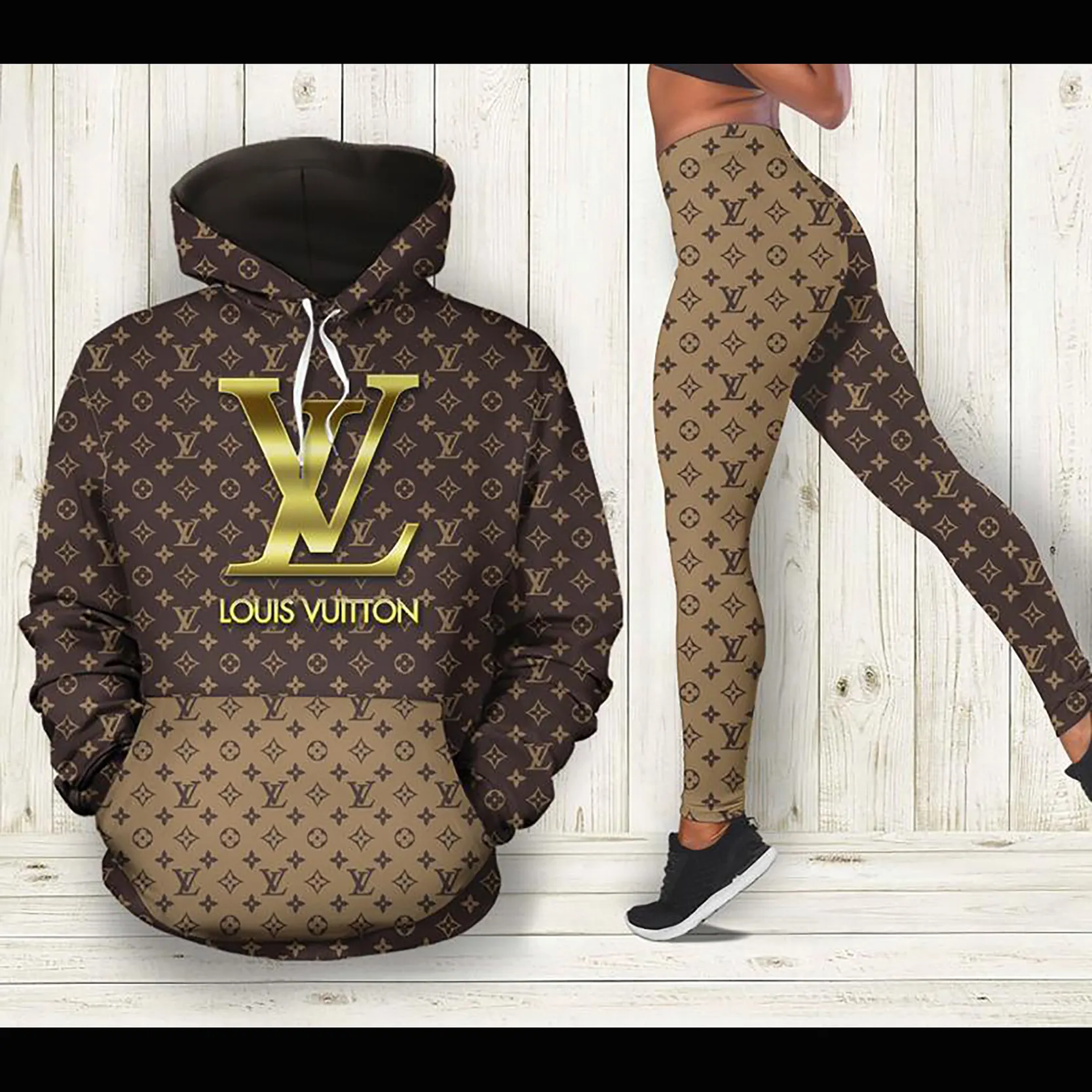Limited Luxury Womens Hoodie and Legging Set MRS-AF+DDK-M-0003