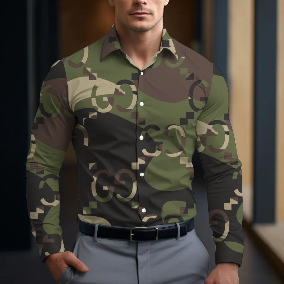 Long Sleeve Button Shirt-CCY-RDG000072700