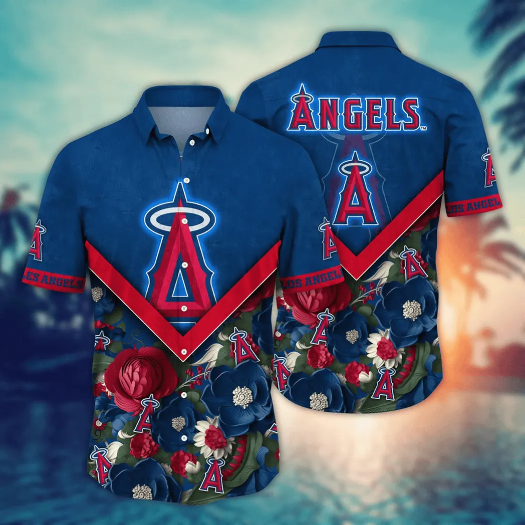 Los Angeles Angels Floral Vibe Hawaiian Shirt – TeeAloha