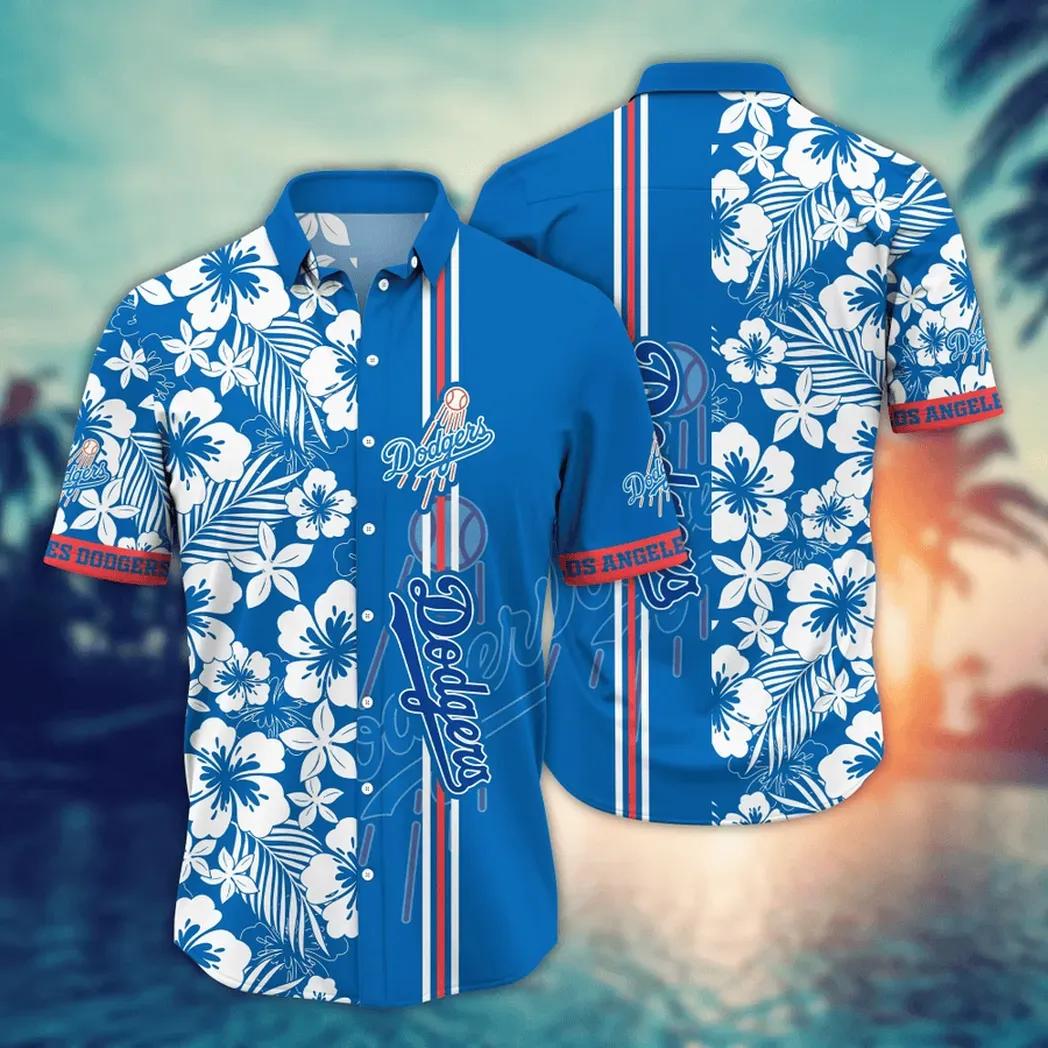 Los Angeles Dodgers Tropical Hibiscus Hawaiian Shirt – TeeAloha