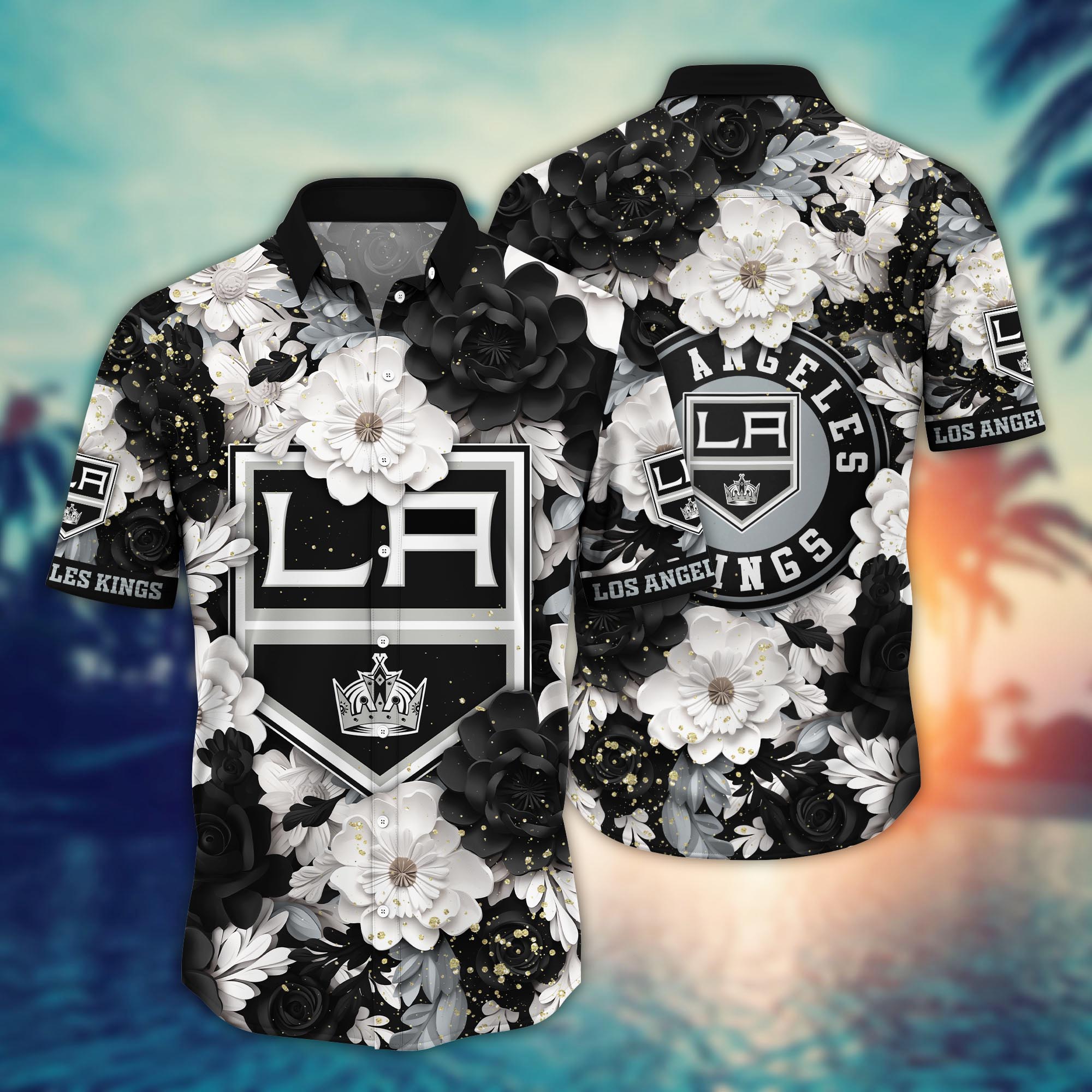 Los Angeles Kings Elegant Floral Hawaiian Shirt – TeeAloha