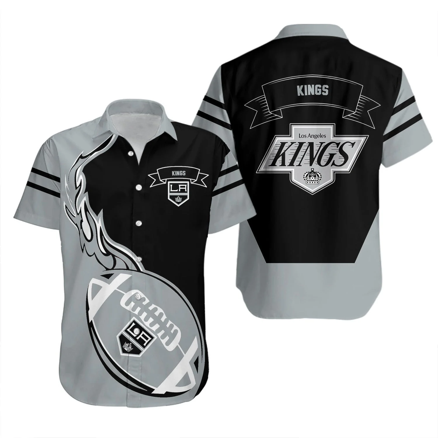 Los Angeles Kings Football Flames Hawaiian Shirt – TeeAloha