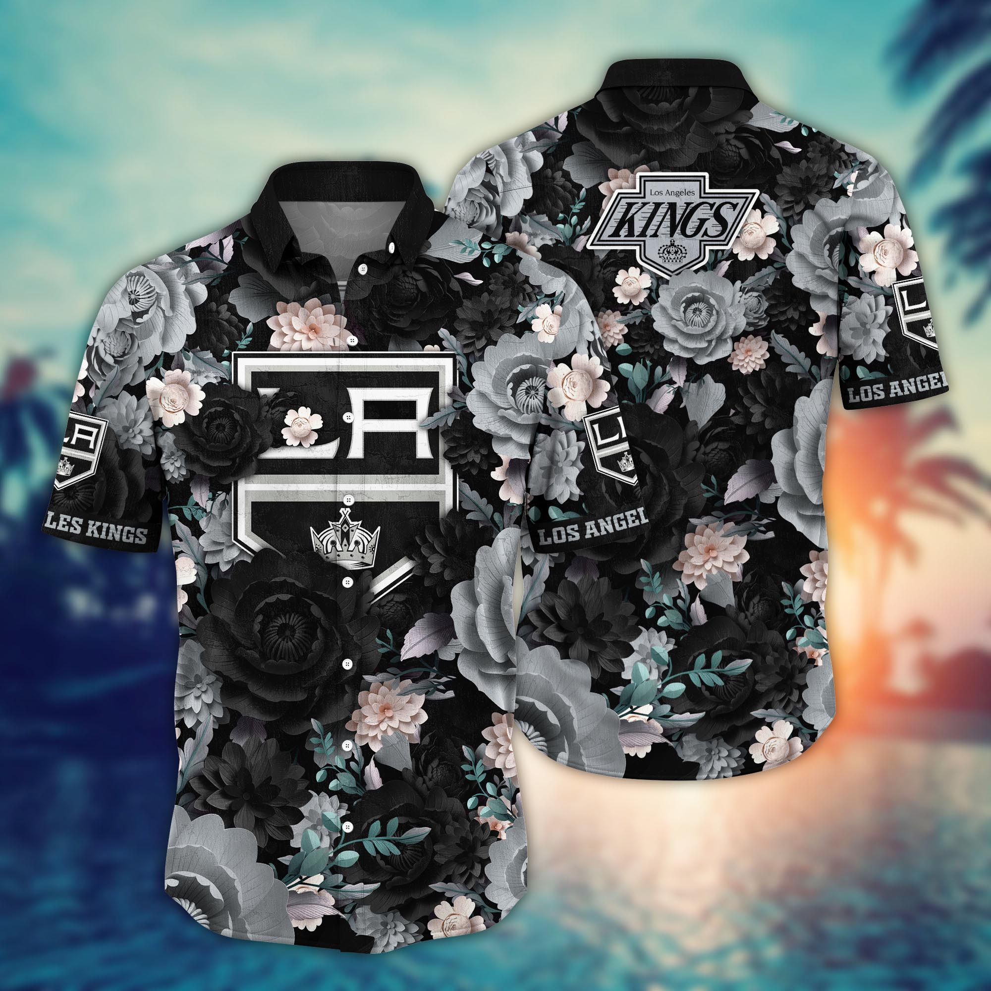 Los Angeles Kings Midnight Rose Hawaiian Shirt – TeeAloha