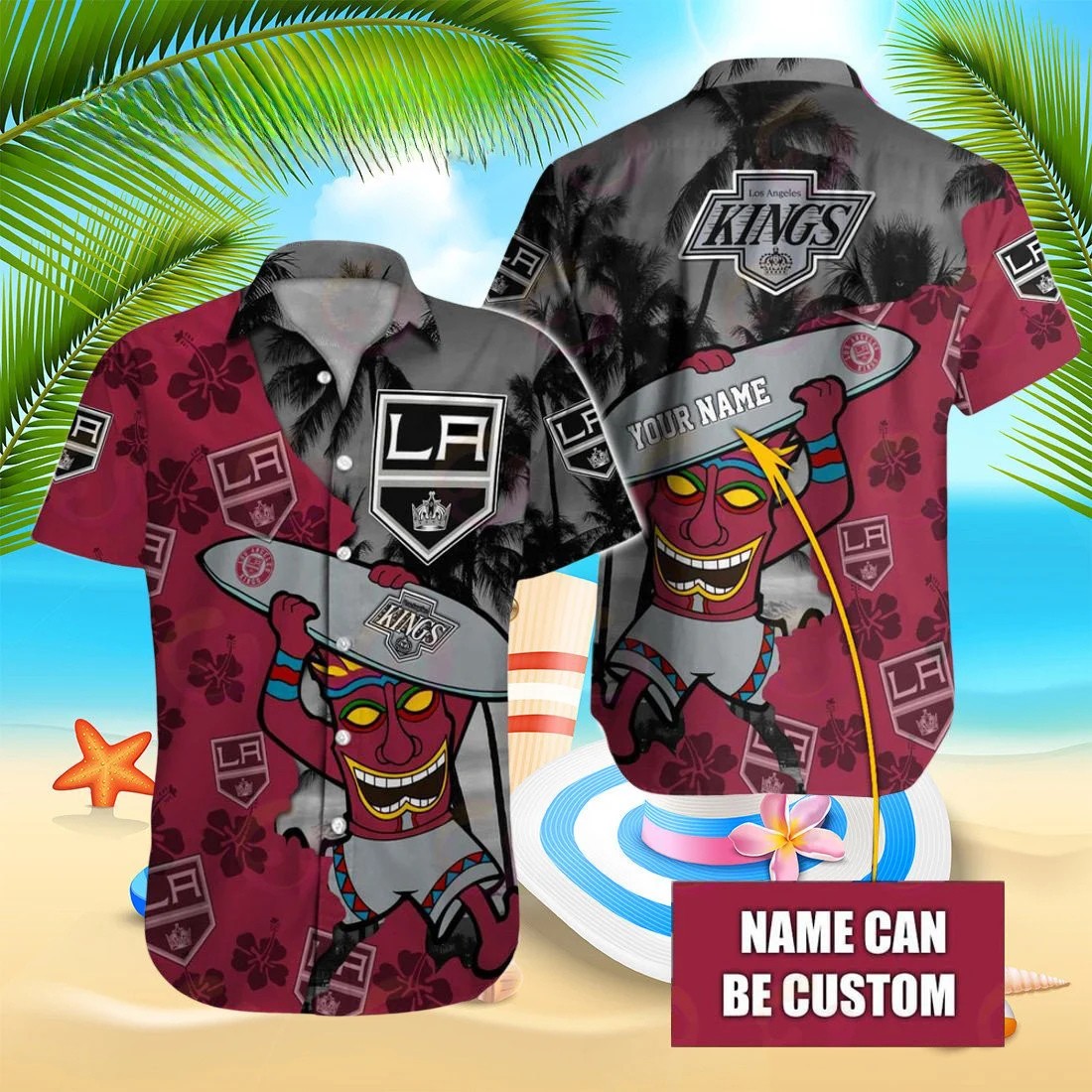 Los Angeles Kings Tiki Vibes Custom Hawaiian Shirt – TeeAloha
