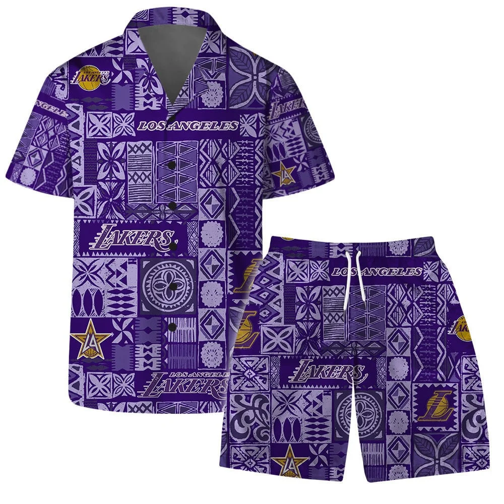 Los Angeles Lakers Purple Iconic Hawaiian Shirt – TeeAloha